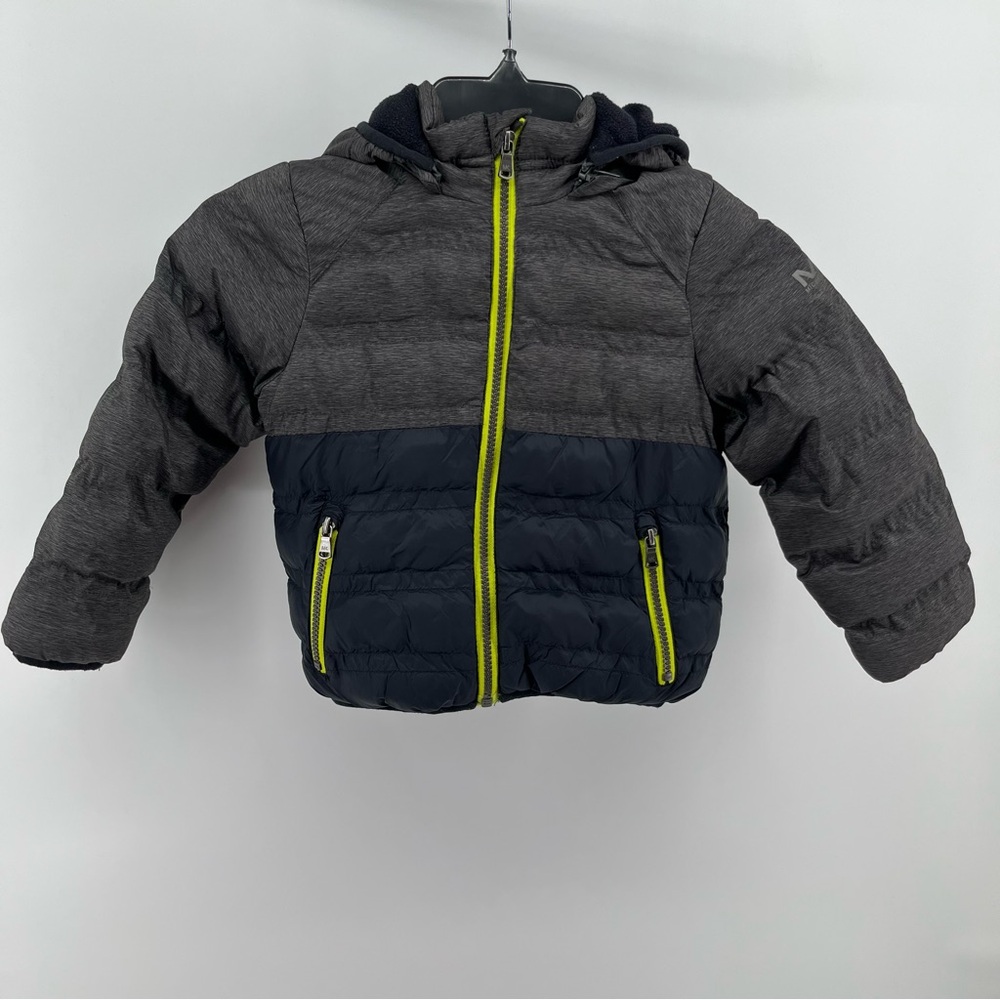 Michael Kors Puffer Coat Jacket 3T black gray Winter removable hood